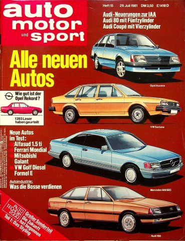 Deckblatt Auto Motor und Sport (15/1981)